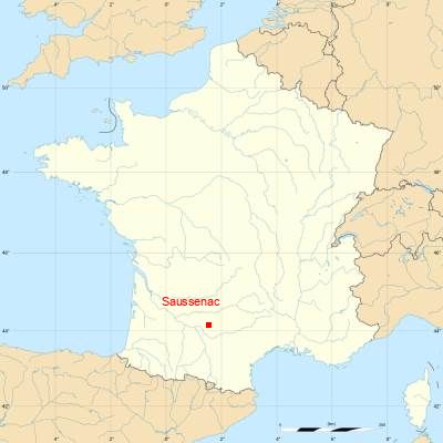 Fond de carte avec Saussenac