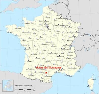 Carte de Viviers-lès-Montagnes