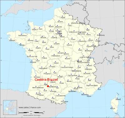 Carte de Castéra-Bouzet