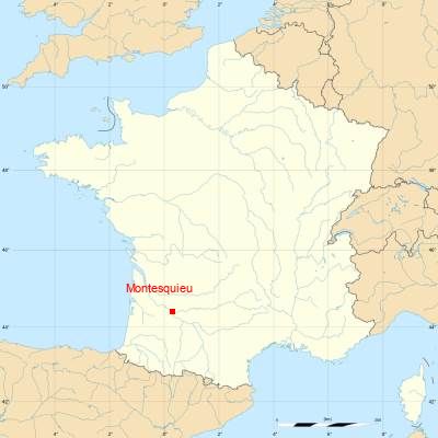 Fond de carte avec Montesquieu