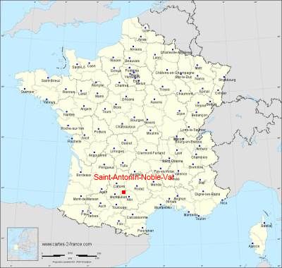 Carte de Saint-Antonin-Noble-Val