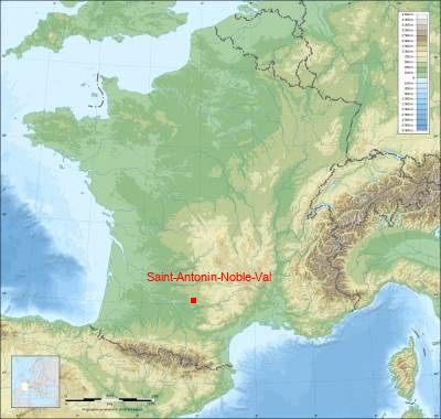 Carte de Saint-Antonin-Noble-Val