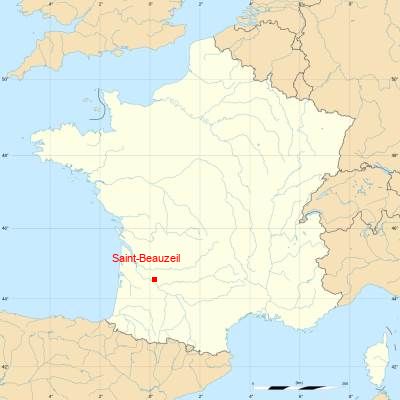 Fond de carte avec Saint-Beauzeil