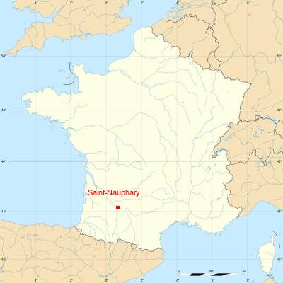 Fond de carte avec Saint-Nauphary