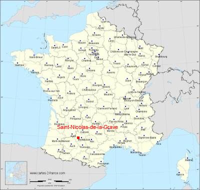 Carte de Saint-Nicolas-de-la-Grave