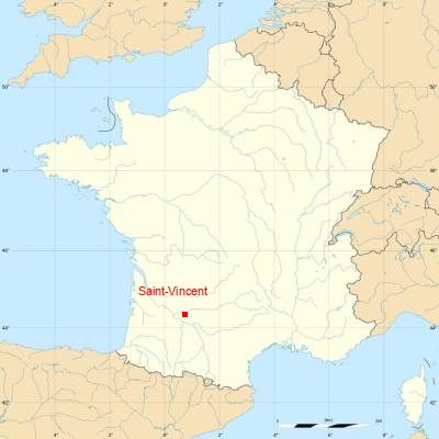 Fond de carte avec Saint-Vincent
