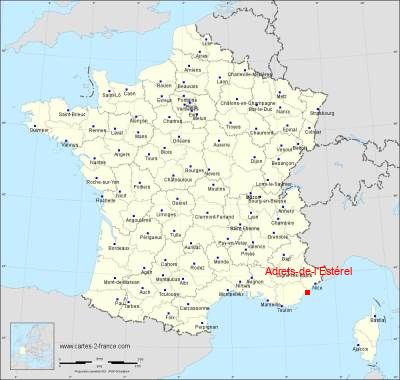 Carte de Adrets-de-l'Estérel