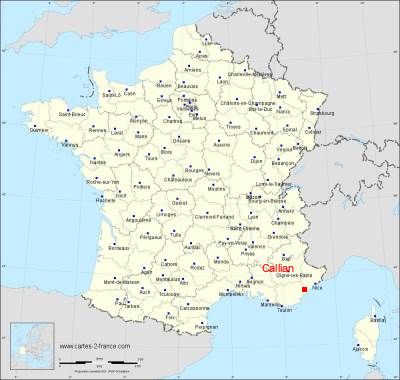 Carte de Callian