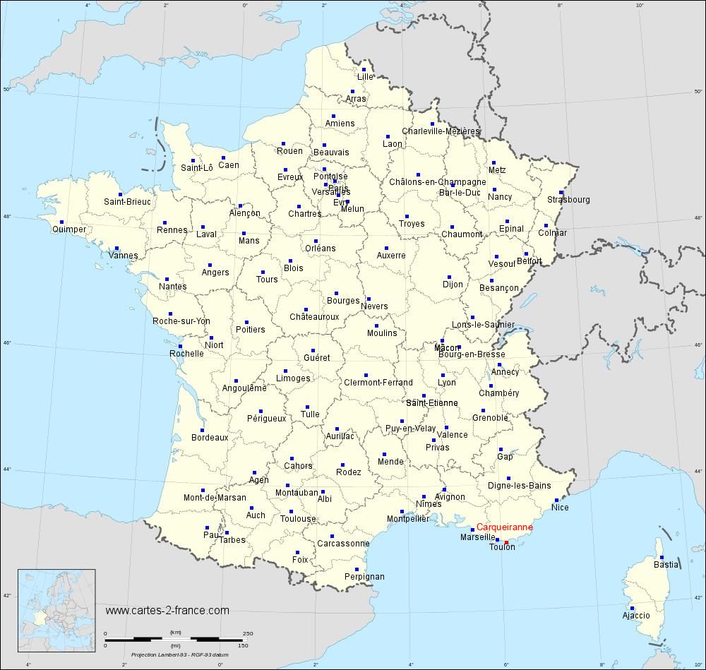 Carte de Carqueiranne