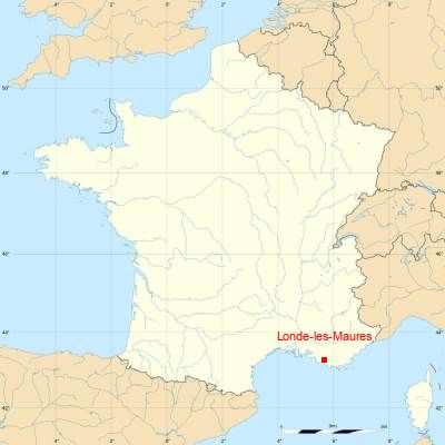 Fond de carte avec Londe-les-Maures
