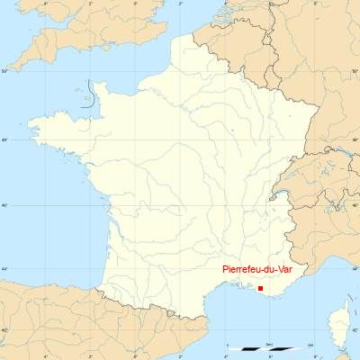 Fond de carte avec Pierrefeu-du-Var