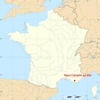 Fond de carte avec Rayol-Canadel-sur-Mer