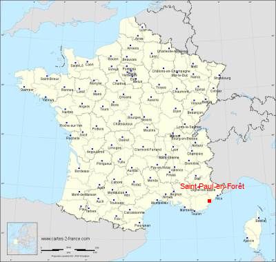 Carte de Saint-Paul-en-Forêt