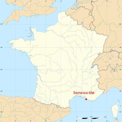 Fond de carte avec Seyne-sur-Mer