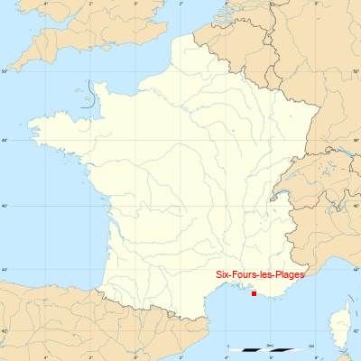 Fond de carte avec Six-Fours-les-Plages