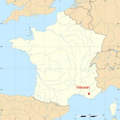 Fond de carte avec Vidauban