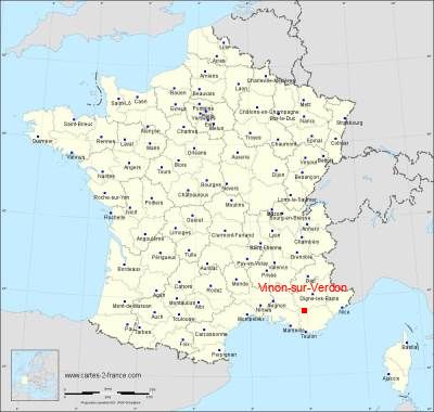 Carte de Vinon-sur-Verdon