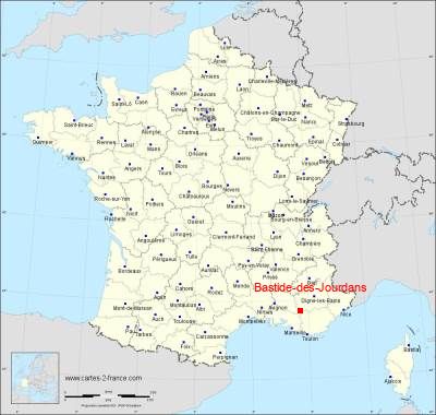 Carte de Bastide-des-Jourdans