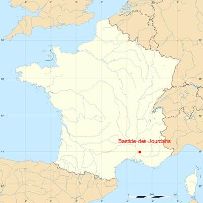 Fond de carte avec Bastide-des-Jourdans