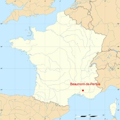 Fond de carte avec Beaumont-de-Pertuis