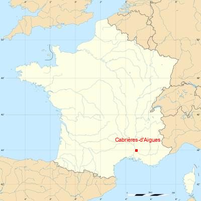 Fond de carte avec Cabrières-d'Aigues