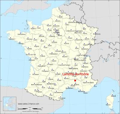 Carte de Lamotte-du-Rhône