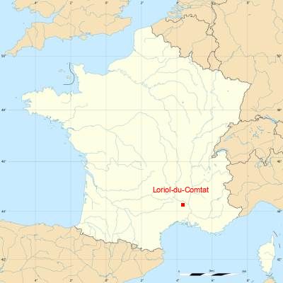 Fond de carte avec Loriol-du-Comtat
