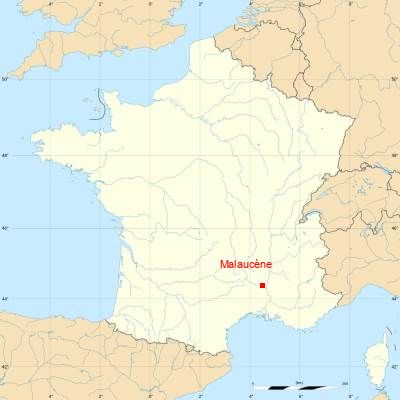Fond de carte avec Malaucène