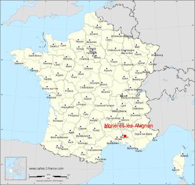 Carte de Morières-lès-Avignon