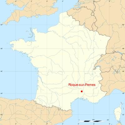 Fond de carte avec Roque-sur-Pernes