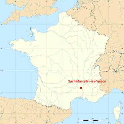 Fond de carte avec Saint-Marcellin-lès-Vaison