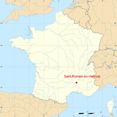 Fond de carte avec Saint-Romain-en-Viennois