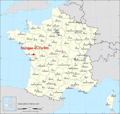 Carte de Bazoges-en-Pareds