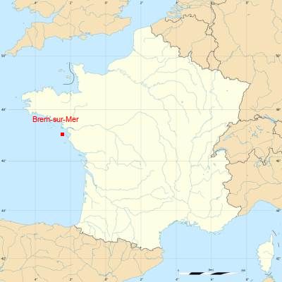 Fond de carte avec Brem-sur-Mer