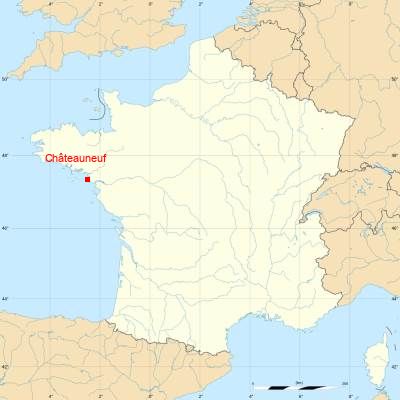 Fond de carte avec Châteauneuf