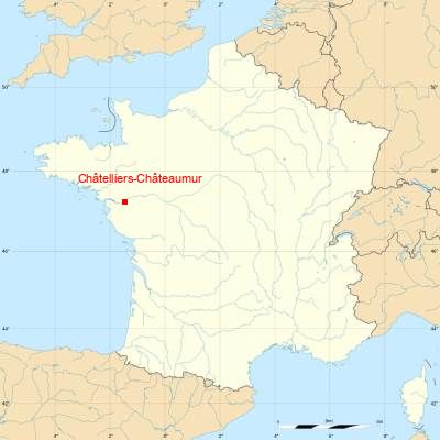 Fond de carte avec Châtelliers-Châteaumur