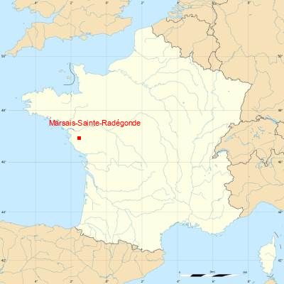 Fond de carte avec Marsais-Sainte-Radégonde