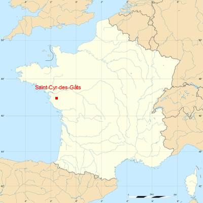 Fond de carte avec Saint-Cyr-des-Gâts