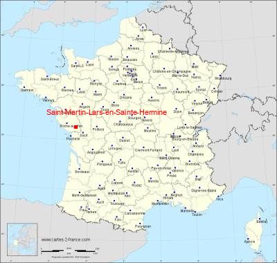 Carte de Saint-Martin-Lars-en-Sainte-Hermine