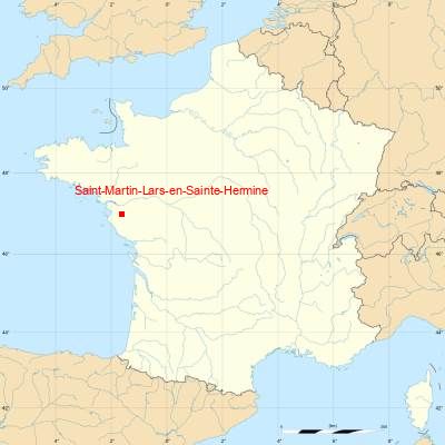 Fond de carte avec Saint-Martin-Lars-en-Sainte-Hermine
