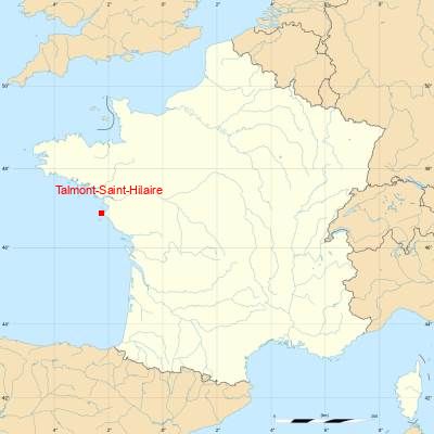 Fond de carte avec Talmont-Saint-Hilaire