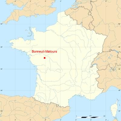 Fond de carte avec Bonneuil-Matours