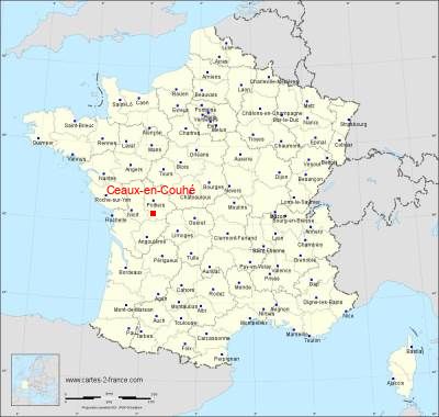 Carte de Ceaux-en-Couhé