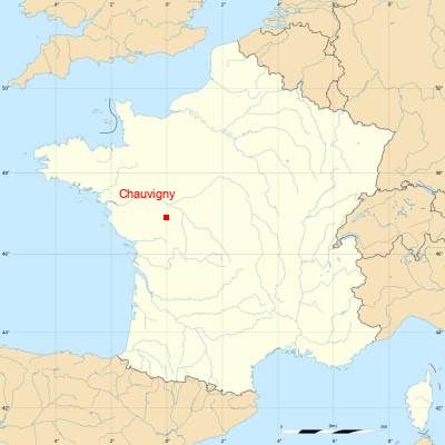 Fond de carte avec Chauvigny