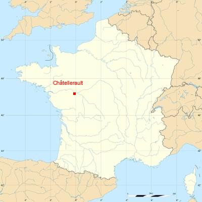 Fond de carte avec Châtellerault