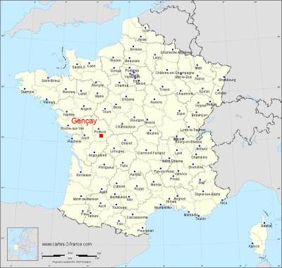 Carte de Gençay