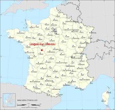 Carte de Leigné-sur-Usseau