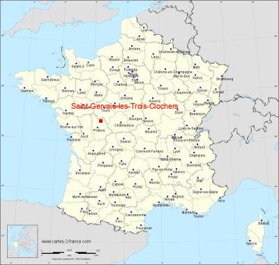 Carte de Saint-Gervais-les-Trois-Clochers