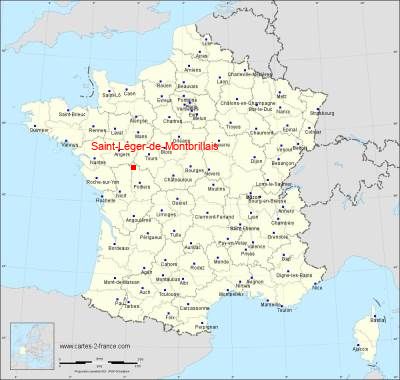 Carte de Saint-Léger-de-Montbrillais