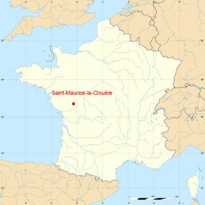 Fond de carte avec Saint-Maurice-la-Clouère